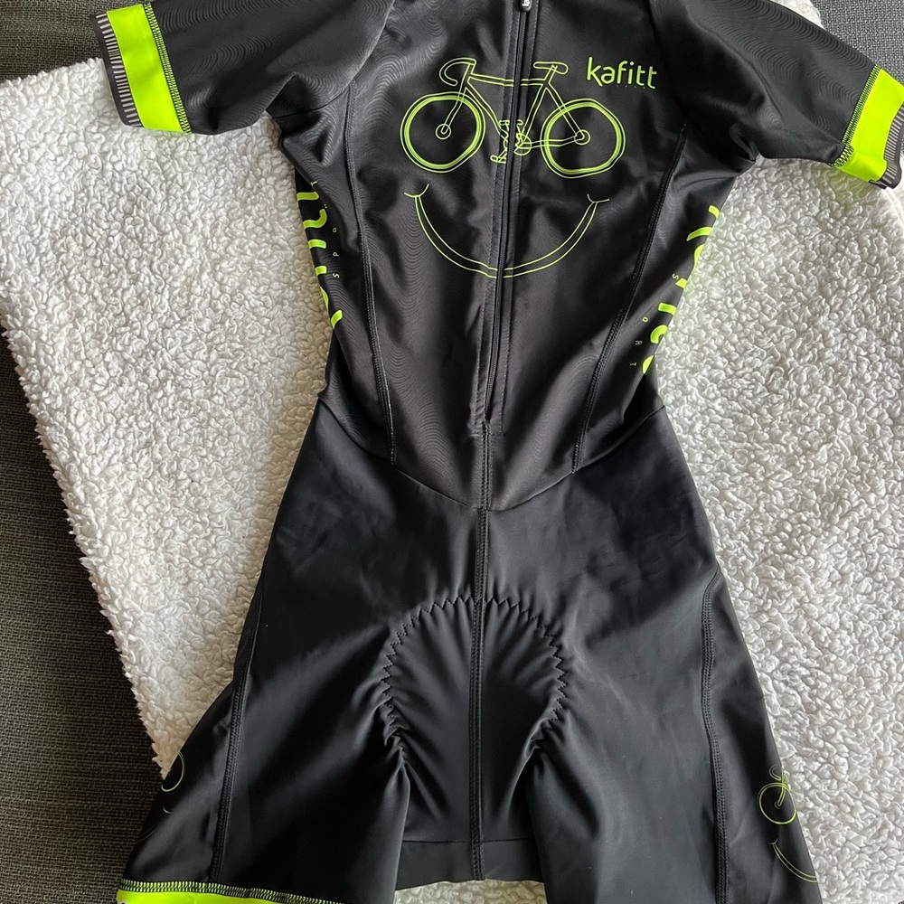 Kafitt Black and Neon Green Cycling Suit size XS